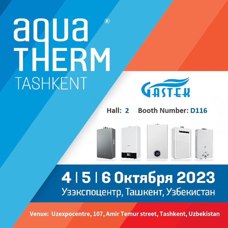 ZHONGSHAN GASTEK HJEMMEAPPARAT SELSKAP LIMITED for å vise frem innovative gassvannvarmere og kjeler på Tashkent Fair